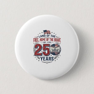 Patriotisk baseboll 250 år gammalt tröjd design_ knapp