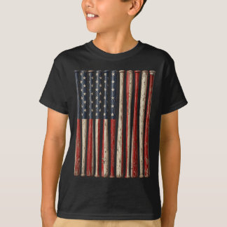 Patriotisk baseboll amerikansk flagga USA 4 juli T Shirt