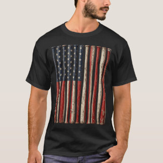 Patriotisk baseboll amerikansk flagga USA 4 juli T Shirt