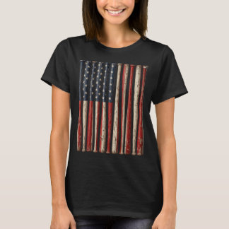 Patriotisk baseboll amerikansk flagga USA 4 juli T Shirt