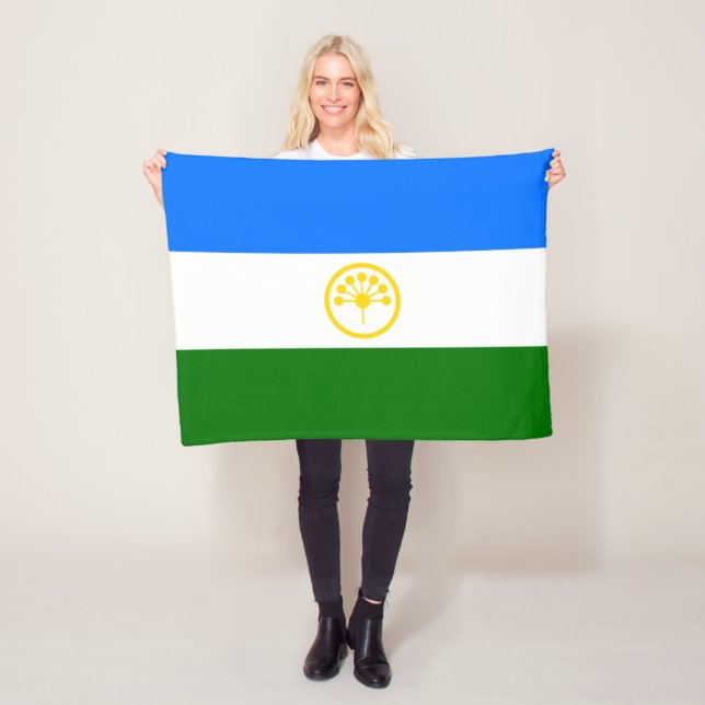 Patriotisk Bashkortostan Flag Fleecefilt (På plats)