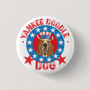 Patriotisk Basset Knapp