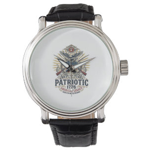 Patriotisk bataljsköld 1776 Militärt inspirerad sy Armbandsur