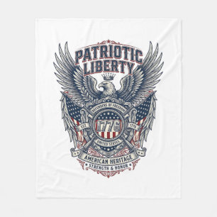 Patriotisk bataljsköld 1776 Militärt inspirerad sy Fleecefilt