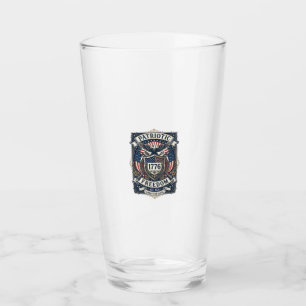 Patriotisk bataljsköld 1776 Militärt inspirerad sy Glaskopp
