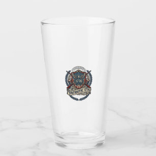 Patriotisk bataljsköld 1776 Militärt inspirerad sy Glaskopp