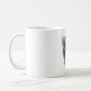 Patriotisk bataljsköld 1776 Militärt inspirerad sy Kaffemugg