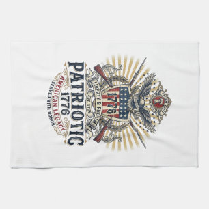 Patriotisk bataljsköld 1776 Militärt inspirerad sy Kökshandduk