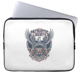 Patriotisk bataljsköld 1776 Militärt inspirerad sy Laptop Fodral