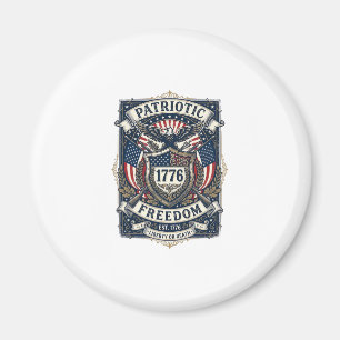 Patriotisk bataljsköld 1776 Militärt inspirerad sy Magnet