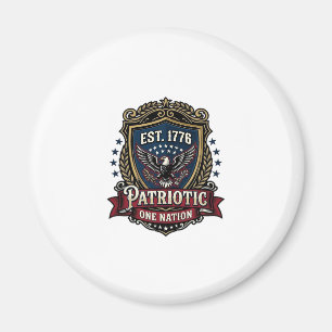 Patriotisk bataljsköld 1776 Militärt inspirerad sy Magnet