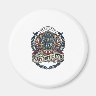 Patriotisk bataljsköld 1776 Militärt inspirerad sy Magnet