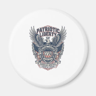 Patriotisk bataljsköld 1776 Militärt inspirerad sy Magnet