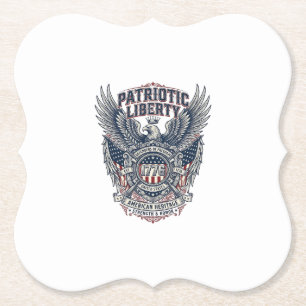 Patriotisk bataljsköld 1776 Militärt inspirerad sy Underlägg Papper