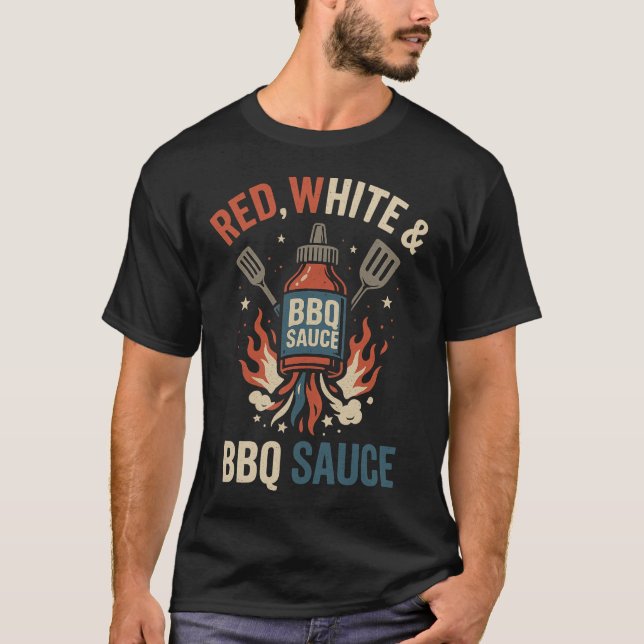 Patriotisk BBQ T-Shirt (Framsida)