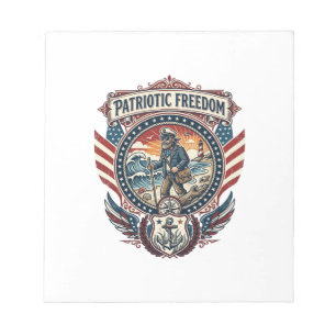 Patriotisk Beachcomber Vector Grafik T-shirt_1 Anteckningsblock