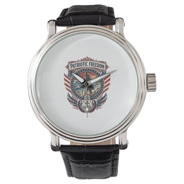 Patriotisk Beachcomber Vector Grafik T-shirt_1 Armbandsur (Framsida)