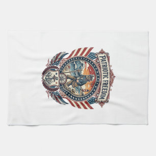 Patriotisk Beachcomber Vector Grafik T-shirt_1 Kökshandduk