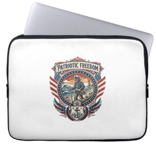 Patriotisk Beachcomber Vector Grafik T-shirt_1 Laptop Fodral