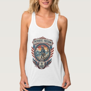 Patriotisk Beachcomber Vector Grafik T-shirt_1 Linne Med Racerback