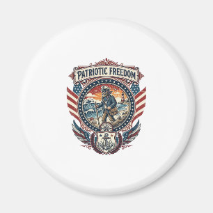 Patriotisk Beachcomber Vector Grafik T-shirt_1 Magnet