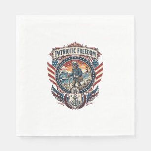 Patriotisk Beachcomber Vector Grafik T-shirt_1 Pappersservett