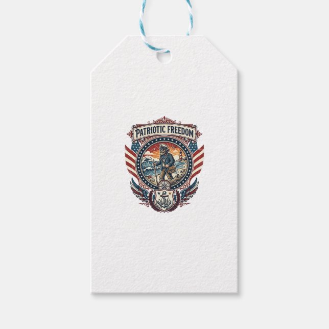 Patriotisk Beachcomber Vector Grafik T-shirt_1 Presentetikett (Framsidan)