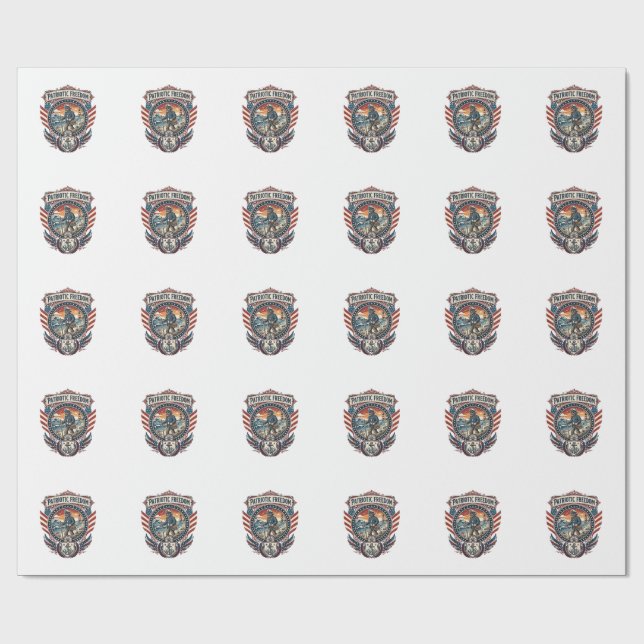 Patriotisk Beachcomber Vector Grafik T-shirt_1 Presentpapper (Platt)