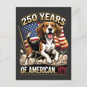 Patriotisk Beagle Hund – 250 År av Amerikansk Gläd Vykort