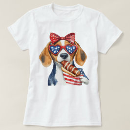Patriotisk Beagle T Shirt