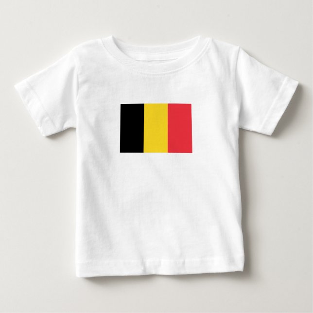 Patriotisk belgisk flagg baby t-shirt (Framsida)