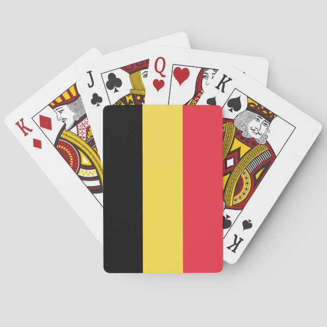 Patriotisk belgisk flagga casinokort (Baksidan)