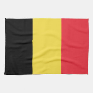 Patriotisk belgisk flagga kökshandduk