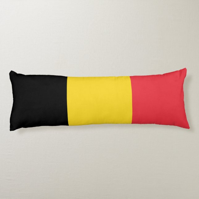 Patriotisk belgisk flagga kroppskudde (Baksidan)