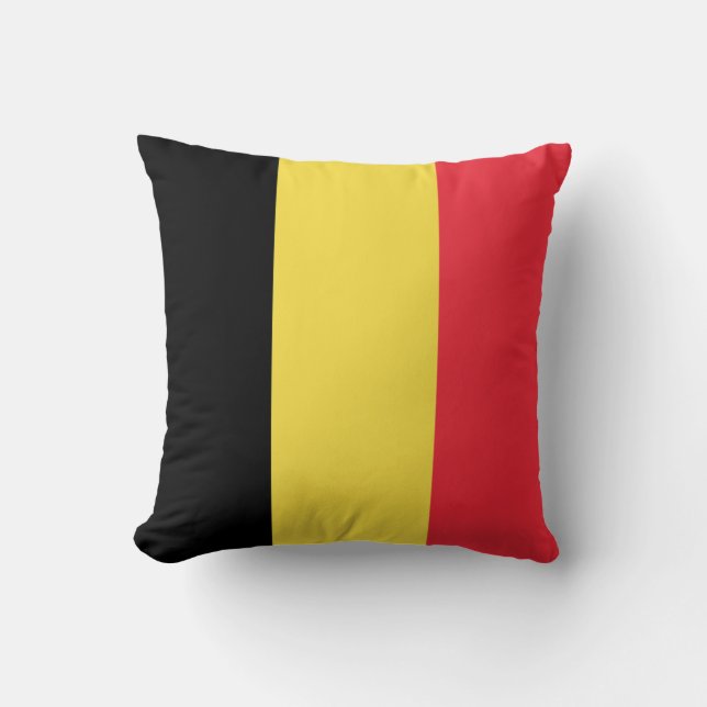 Patriotisk belgisk flagga kudde (Framsida)