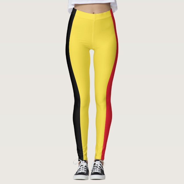 Patriotisk belgisk flagga leggings (Framsida)