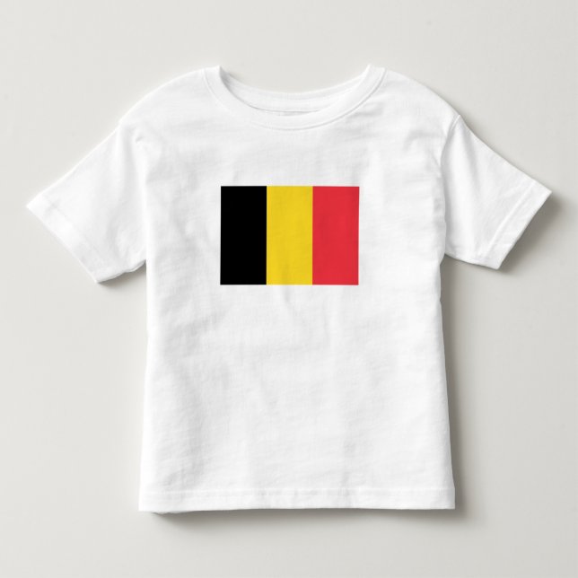Patriotisk belgisk flagga t shirt (Framsida)