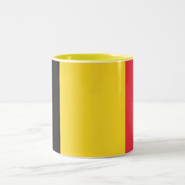 Patriotisk belgisk flagga Två-Tonad mugg (Center)
