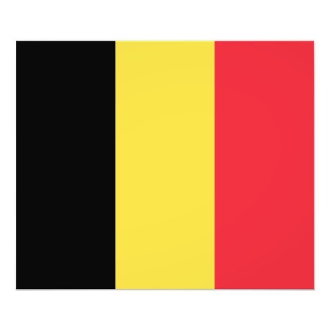 Patriotisk belgisk flaggfoto tryck (Framsidan)