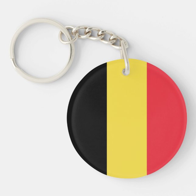 Patriotisk belgisk flaggnyckelring (Framsidan)