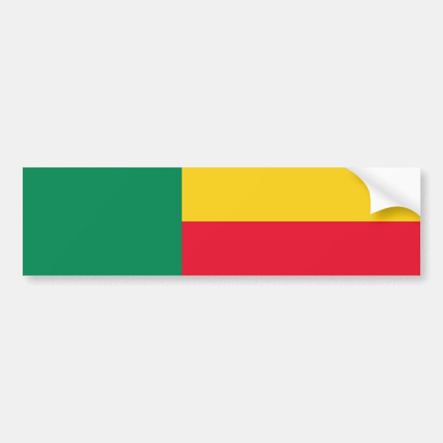 Patriotisk Benin-flagga Bildekal (Framsidan)