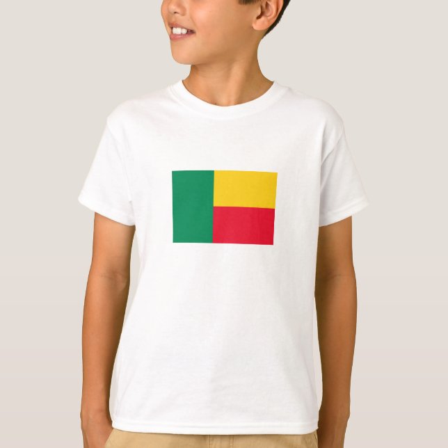Patriotisk Benin-flagga T Shirt (Framsida)