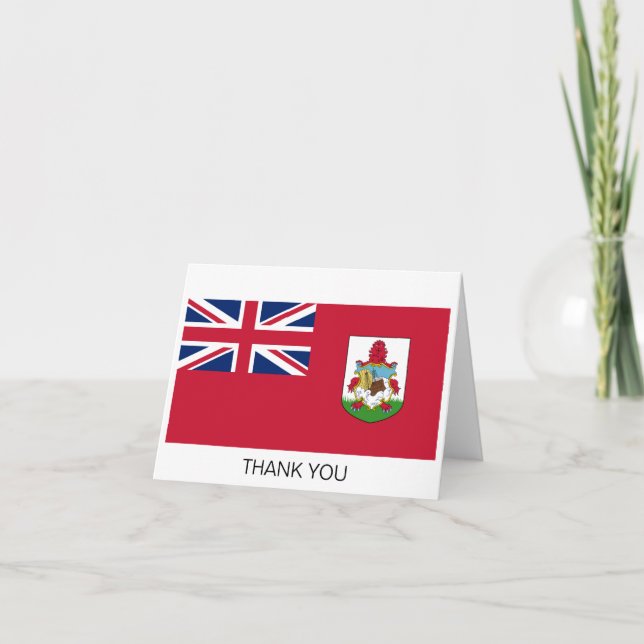 Patriotisk bermudafana tack kort (Framsida)