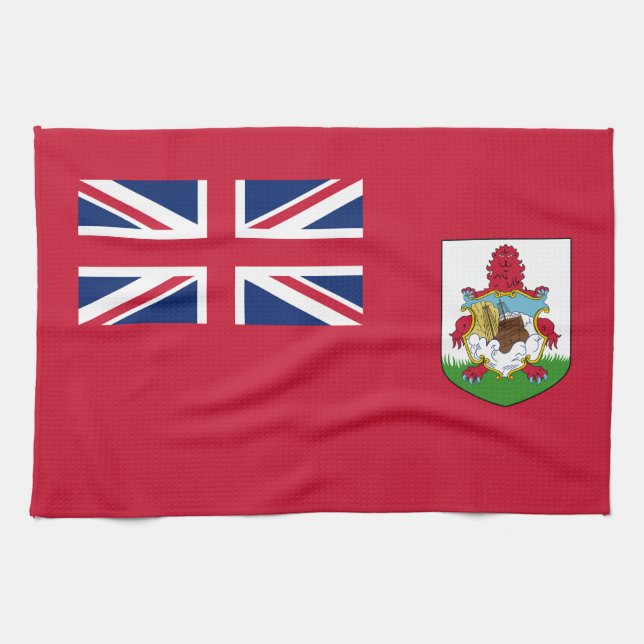 Patriotisk Bermudaflicka kökshandduk (Horisontell)