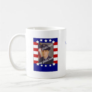 Patriotisk beställnings- fotomugg för stars och kaffemugg