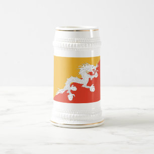 Patriotisk bhutansk flagg-krus för öl sejdel