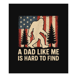 Patriotisk Bigfoot En Pappa Som Mig Är Svår Att Hi Fototryck