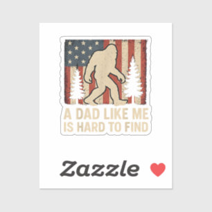 Patriotisk Bigfoot En Pappa Som Mig Är Svår Att Hi Klistermärken