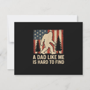 Patriotisk Bigfoot En Pappa Som Mig Är Svår Att Hi OSA Kort