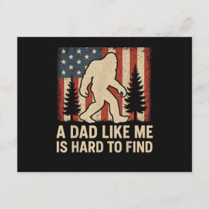 Patriotisk Bigfoot En Pappa Som Mig Är Svår Att Hi Tilläggskort